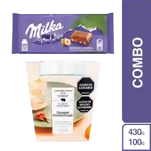 Combo Milka Avellana + Orso Helado Caramel Cookie Dough