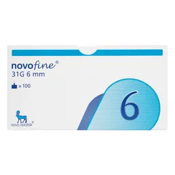 Novofine Agujas Hipodérmicas Estériles 6 mm