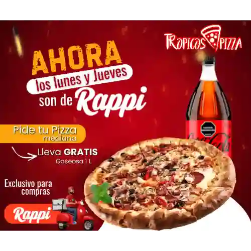 Pizza Mediana y Gaseosa 1lt