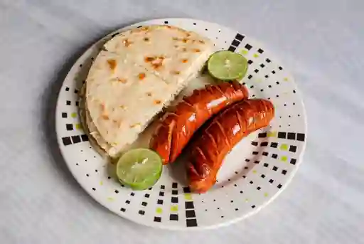 Chorizo con Arepa