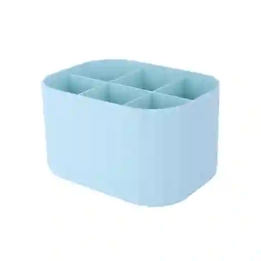 Organizador Plástico Compartimento Alta Macaron Azul Miniso