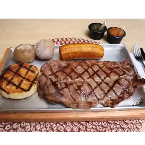 Churrasco 350 gr Gratis Sopa y Limonada