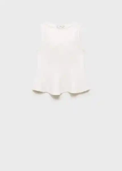Top Coqui Blanco Talla M Mujer Mango
