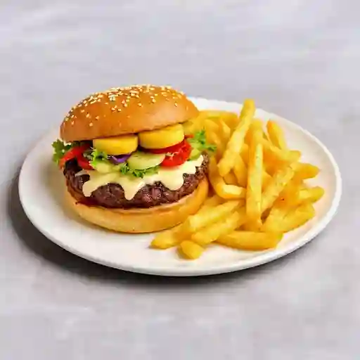 Patamburguer Super + Papas