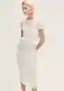 Falda Bonaga Vainilla Talla M Mujer Mango