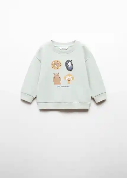 Buzo Sudadera Sábana Aqua Talla 67 Niños Mango