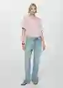 Blusa Coconut Rosa Pastel Talla S Mujer Mango