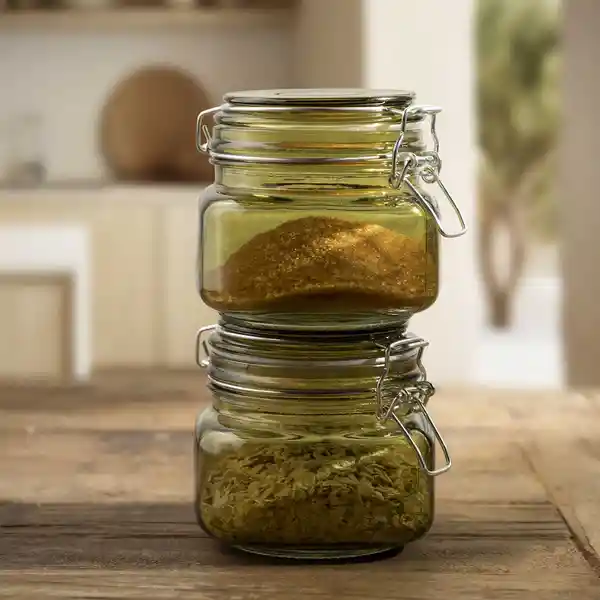 Set de Recipiente Redondo Verde 400 mL Ambiente Gourmet