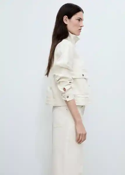 Jean Mara Offwhite Talla 40 Mujer Mango
