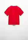 Camiseta Strong Niños Rojo Talla 8 Mango