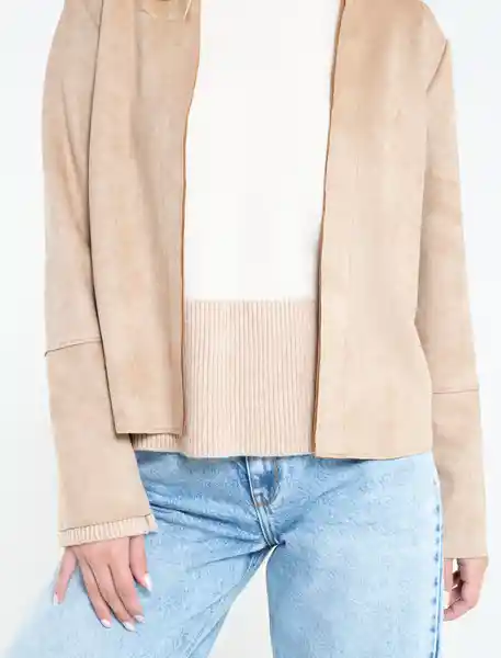 Chaqueta Kosh Mujer Beige Polvillo Medio Talla M Naf Naf