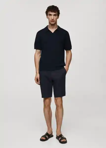 Bermuda Gracia Navy Talla 38 Hombre Mango