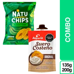 Combo Natuchips Snack Verde 135 g + Suero Costeño Alqueria 200 g