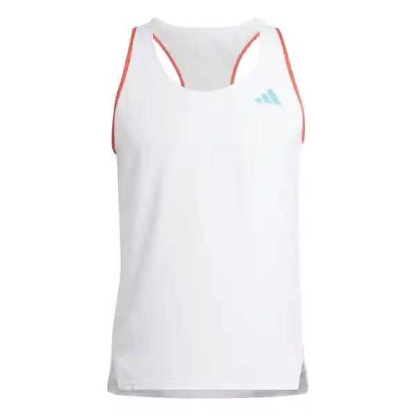 Adidas Camiseta Adizero Snglt Para Hombre Blanco Talla M