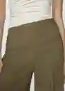 Pantalón Lidof Khaki Talla L Mujer Mango