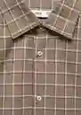 Camisa Roma Beige Talla M Hombre Mango