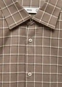 Camisa Roma Beige Talla M Hombre Mango