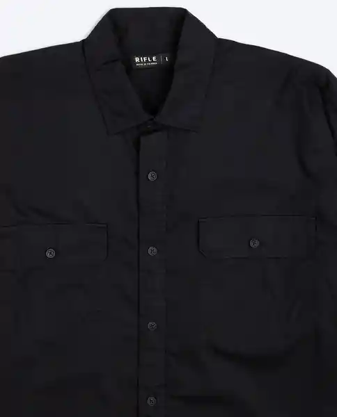 Camisa Hombre Negro Sombrio Ultraoscuro Talla M 89377 Rifle