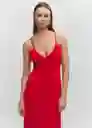 Vestido Martina Rojo Talla S Mujer Mango