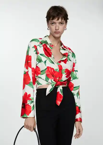 Camisa Dulce Rojo Talla 18 Mujer Mango