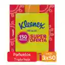 Kleenex Pañuelo Faciales 3 x 50 Und