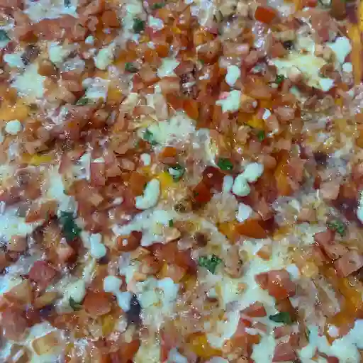 Pizza margarita por porción.