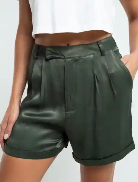 Short Libia Mujer Verde Ciénaga Ultraoscuro T10 459E330 Naf Naf