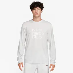 Nike Camiseta M Df Track Club Hyverse Ls Hombre Blanco M