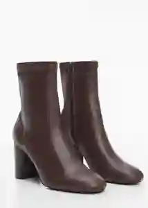 Botines Leo1 Burdeos Talla 40 Mujer Mango