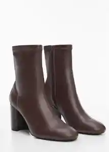 Botines Leo1 Burdeos Talla 40 Mujer Mango