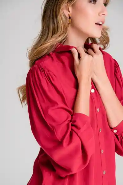 Camisa Brinnie Color Rojo Vino Talla M Ragged