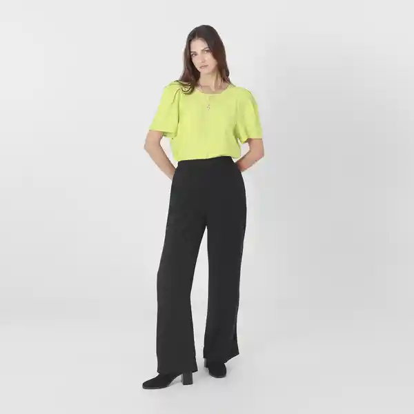 Blusa Cuello Redondo Manga Corta Verde Talla S 728546