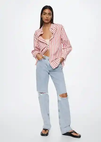 Jeans Zoe Tejano Medio Talla 42 Mujer Mango