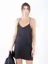 Vestido Corto Con Espalda Descubierta Negro Talla L Mujer Naf Naf