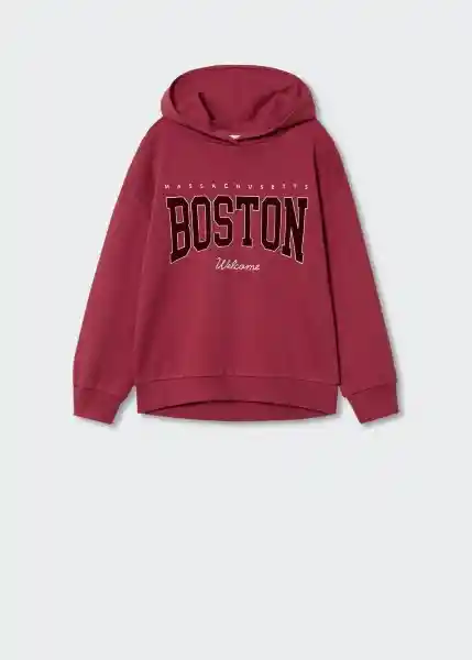 Sudadera Boston Geranio Talla 10 Niñas Mango