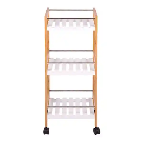 Krea Repisa Con Ruedas 3 Niveles 80 x 33 x 34 cm