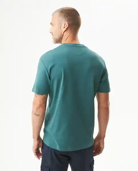 Camiseta Circle Embroidery Verde Anade Oscuro S Chevignon