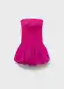 Vestido Clara Fucsia Talla S Mujer Mango