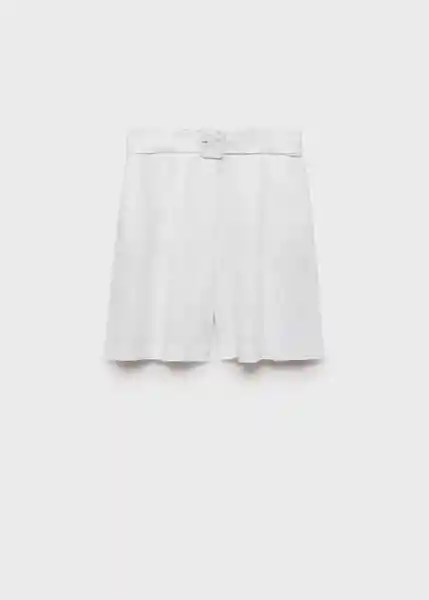 Bermuda Samari Blanco Talla 38 Mujer Mango