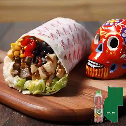 Combo Burrito de 2 Carnes + Mr Tea Durazno 500 ml