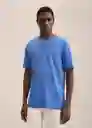 Camiseta Liman Azul Talla M Hombre Mango