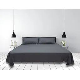 Sábana Cama Sencilla Gris Empaque Tela