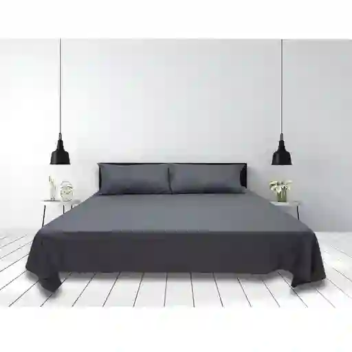 Sábana Cama Sencilla Gris Empaque Tela