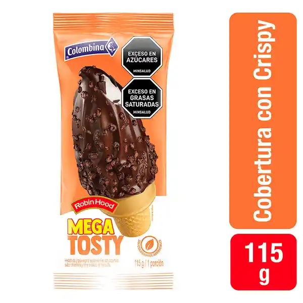 Robin Hood Cono de Helado Mega Tosty Sabor a Vainilla y Chocolate