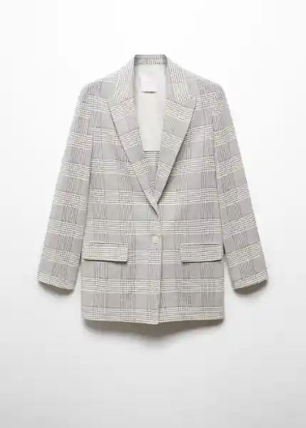Blazer Americana Elevivo Gris Talla XS Mujer Mango