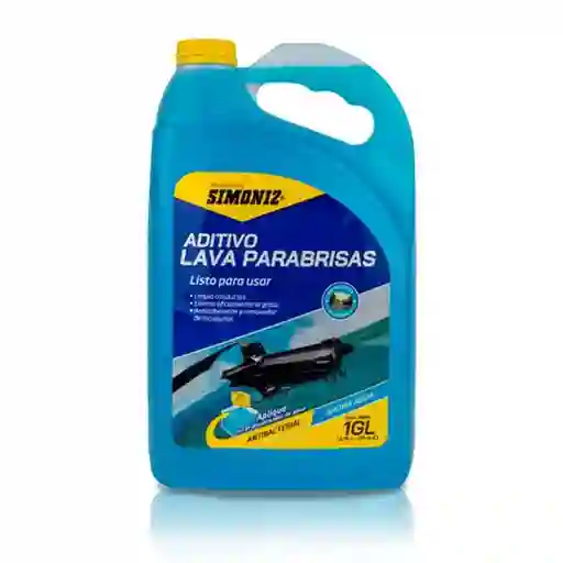 Simoniz Aditivo Lava Parabrisas Listo Para Usar Aqua 3.78 L