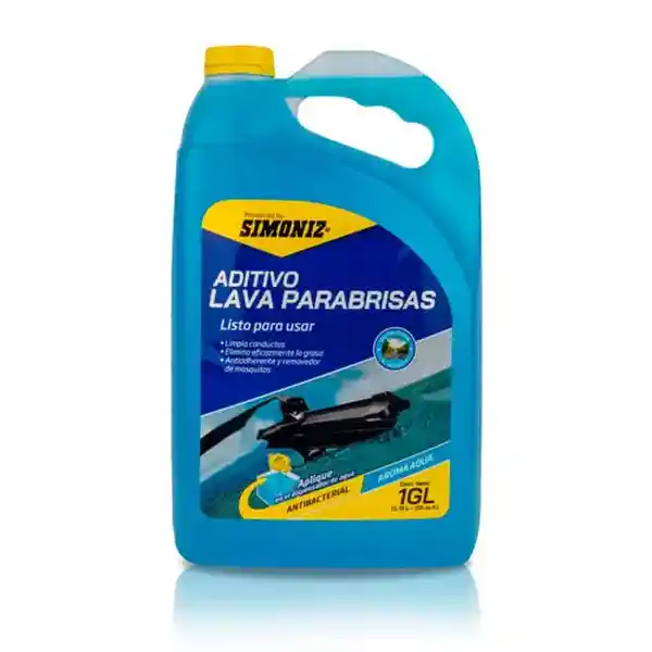 Simoniz Aditivo Lava Parabrisas Listo Para Usar Aqua 3.78 L