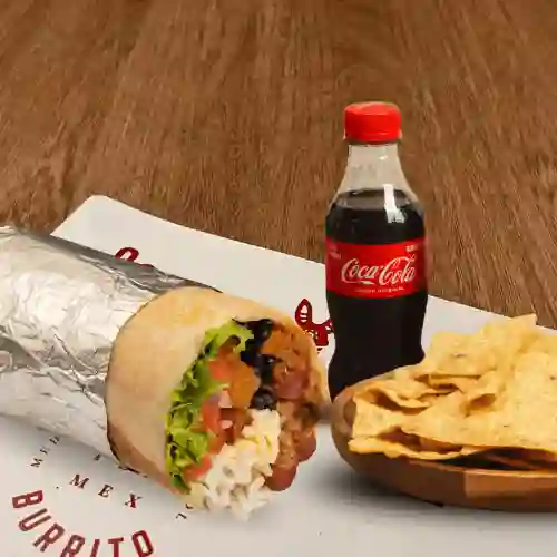 Burro Bravo+ Bebida+nachos
