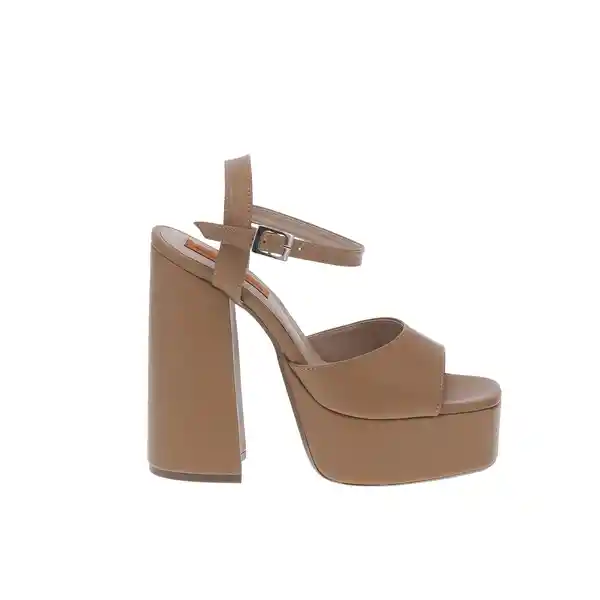 Sandalias Tacón Audrey Beige Talla 38