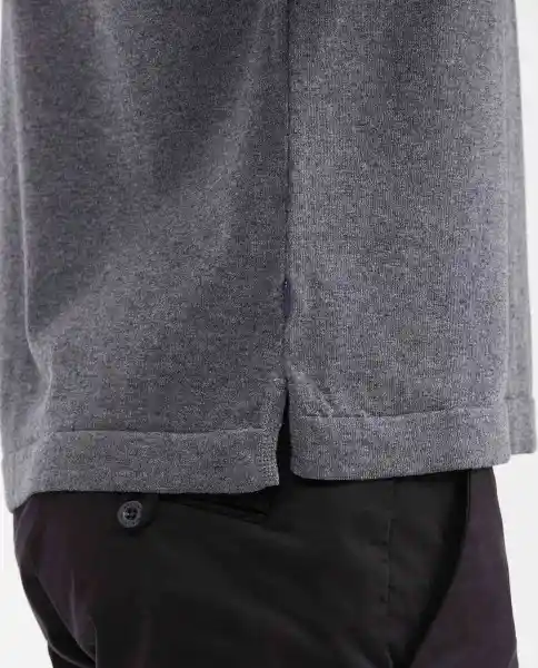 Camiseta Tejida Polo Ease Gris Acero Medio Talla L Chevignon